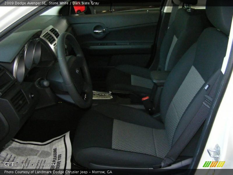 Stone White / Dark Slate Gray 2009 Dodge Avenger SE