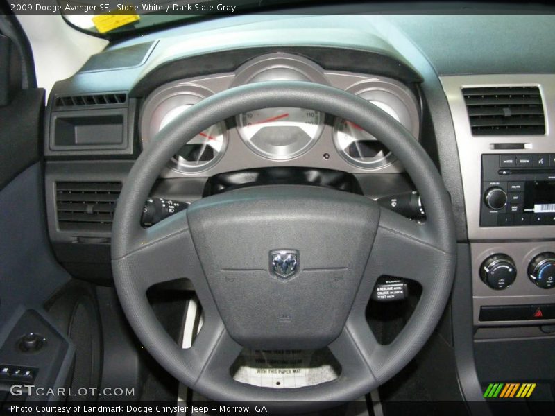 Stone White / Dark Slate Gray 2009 Dodge Avenger SE