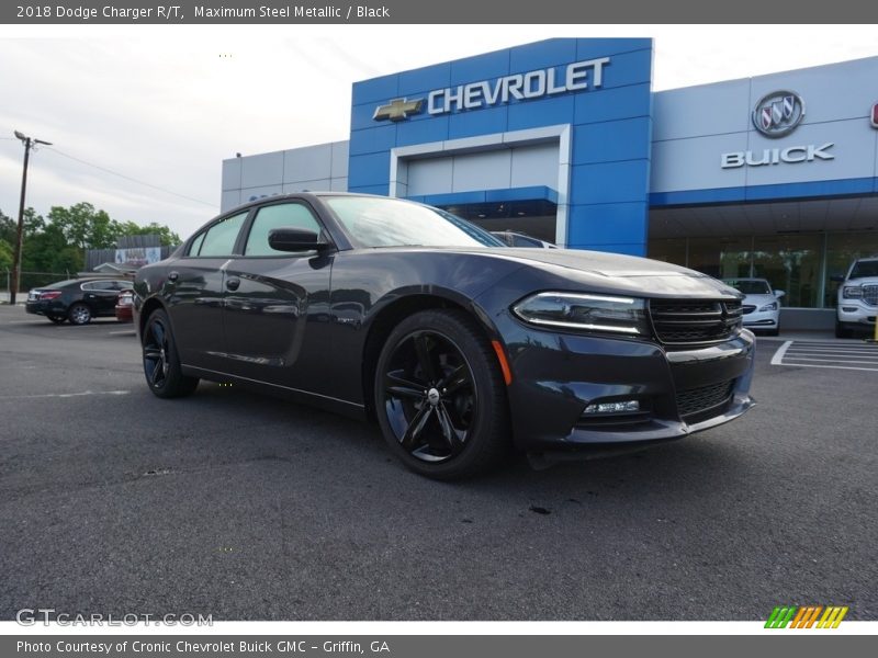 Maximum Steel Metallic / Black 2018 Dodge Charger R/T