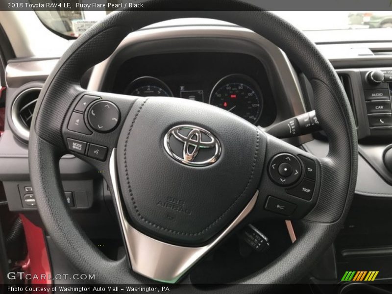 Ruby Flare Pearl / Black 2018 Toyota RAV4 LE
