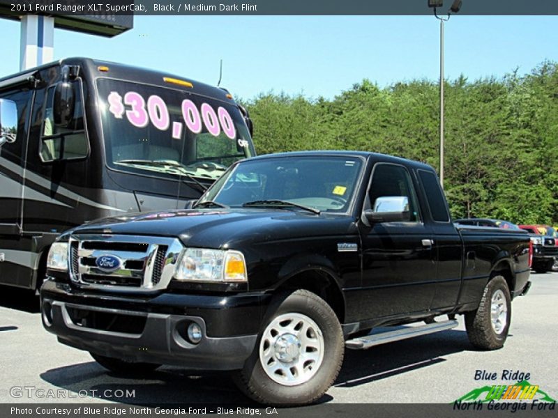 Black / Medium Dark Flint 2011 Ford Ranger XLT SuperCab