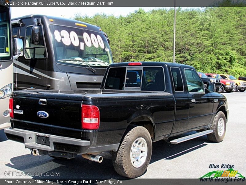 Black / Medium Dark Flint 2011 Ford Ranger XLT SuperCab