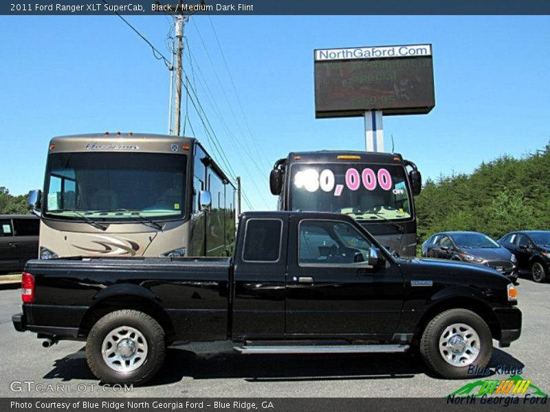 Black / Medium Dark Flint 2011 Ford Ranger XLT SuperCab