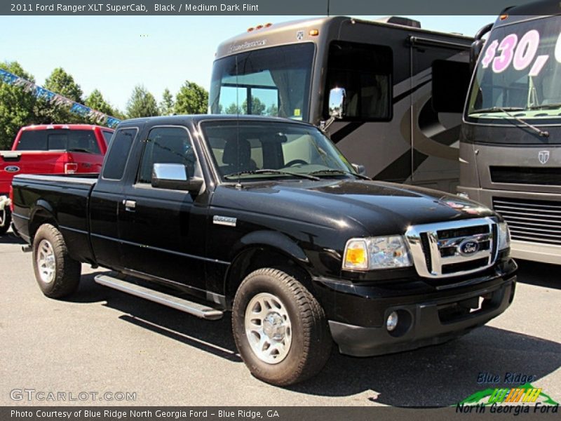 Black / Medium Dark Flint 2011 Ford Ranger XLT SuperCab