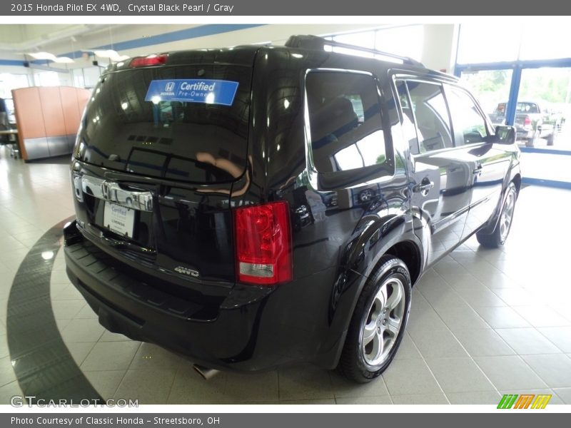 Crystal Black Pearl / Gray 2015 Honda Pilot EX 4WD