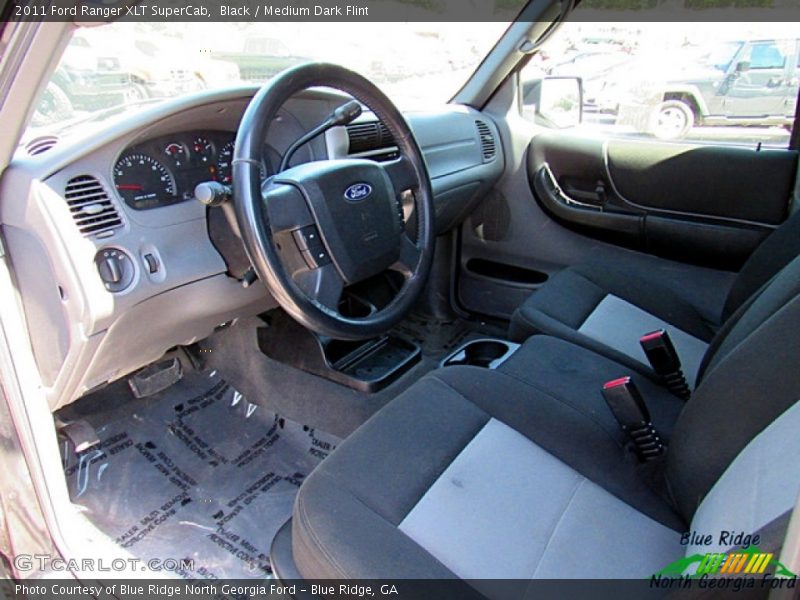 Black / Medium Dark Flint 2011 Ford Ranger XLT SuperCab