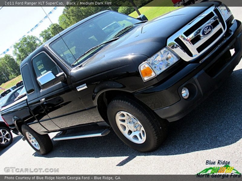 Black / Medium Dark Flint 2011 Ford Ranger XLT SuperCab