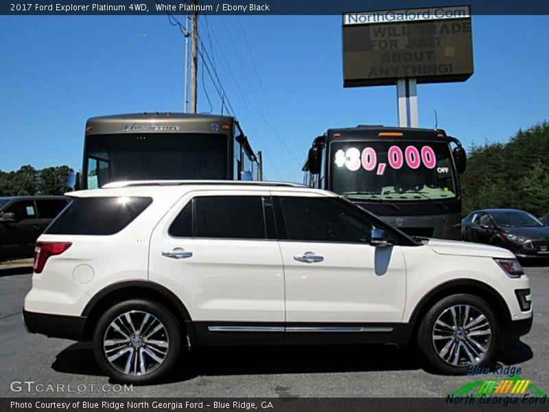 White Platinum / Ebony Black 2017 Ford Explorer Platinum 4WD