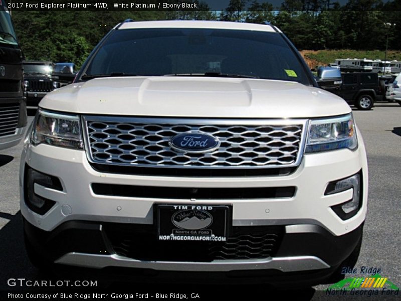 White Platinum / Ebony Black 2017 Ford Explorer Platinum 4WD