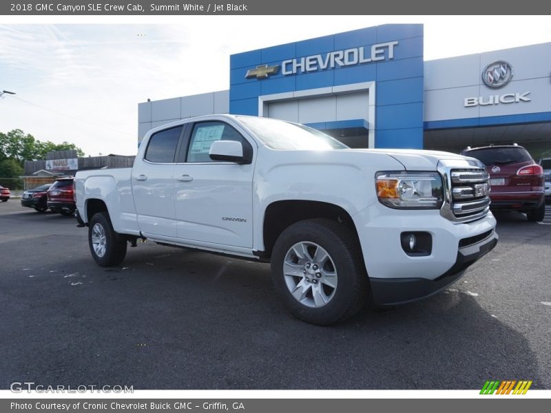 Summit White / Jet Black 2018 GMC Canyon SLE Crew Cab