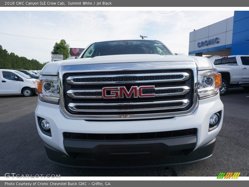 Summit White / Jet Black 2018 GMC Canyon SLE Crew Cab