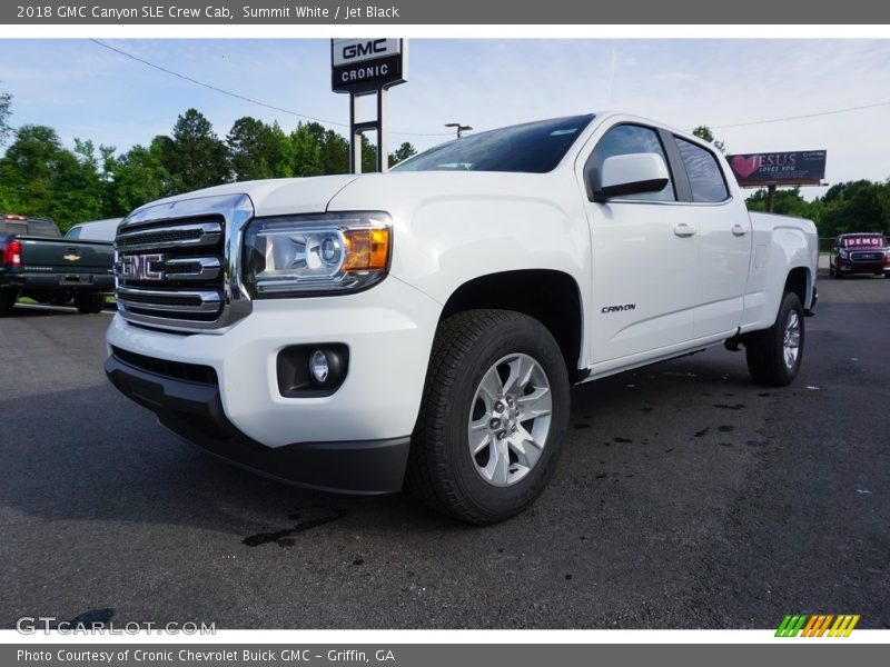 Summit White / Jet Black 2018 GMC Canyon SLE Crew Cab