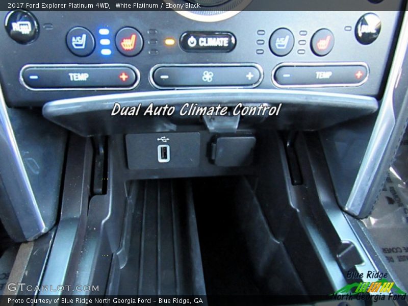 White Platinum / Ebony Black 2017 Ford Explorer Platinum 4WD