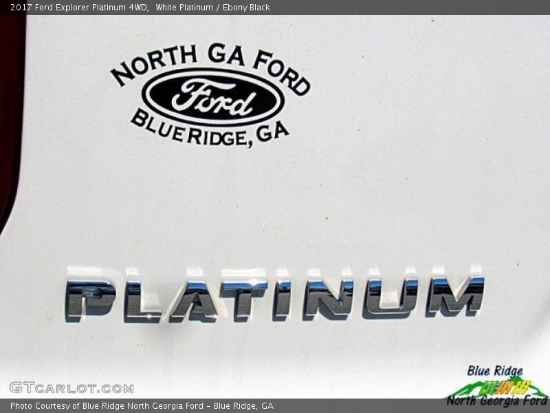 White Platinum / Ebony Black 2017 Ford Explorer Platinum 4WD