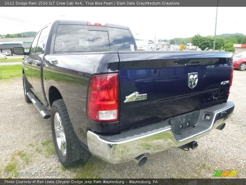 True Blue Pearl / Dark Slate Gray/Medium Graystone 2012 Dodge Ram 1500 SLT Crew Cab 4x4
