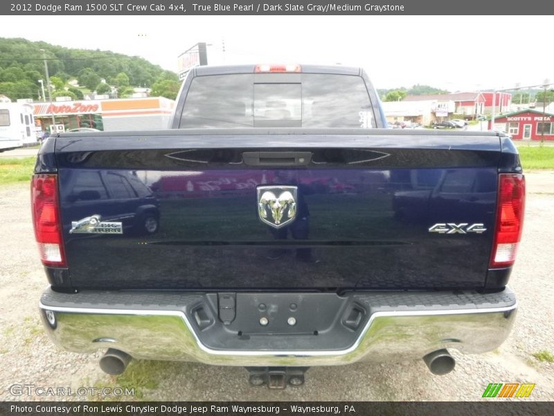 True Blue Pearl / Dark Slate Gray/Medium Graystone 2012 Dodge Ram 1500 SLT Crew Cab 4x4