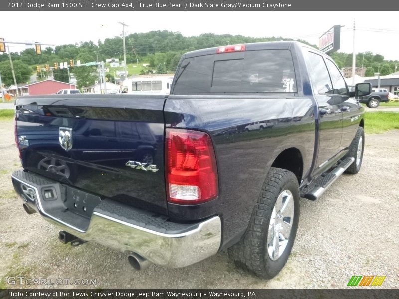 True Blue Pearl / Dark Slate Gray/Medium Graystone 2012 Dodge Ram 1500 SLT Crew Cab 4x4