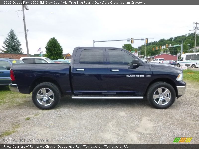 True Blue Pearl / Dark Slate Gray/Medium Graystone 2012 Dodge Ram 1500 SLT Crew Cab 4x4