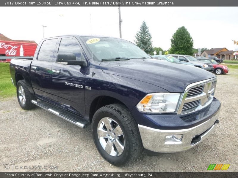 True Blue Pearl / Dark Slate Gray/Medium Graystone 2012 Dodge Ram 1500 SLT Crew Cab 4x4