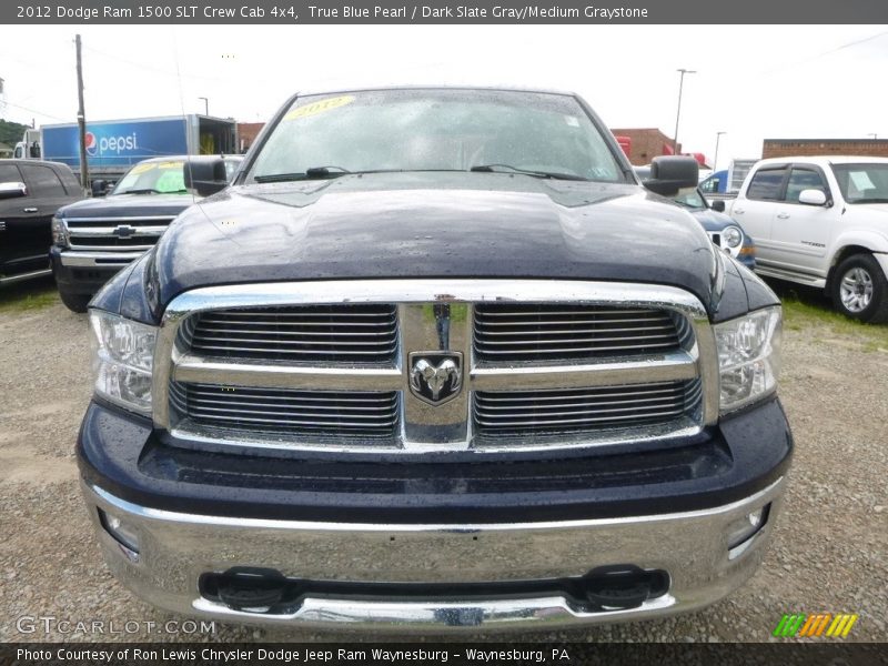 True Blue Pearl / Dark Slate Gray/Medium Graystone 2012 Dodge Ram 1500 SLT Crew Cab 4x4
