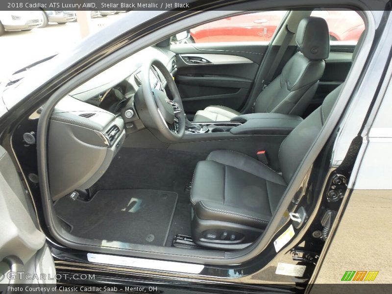 Stellar Black Metallic / Jet Black 2018 Cadillac ATS Luxury AWD