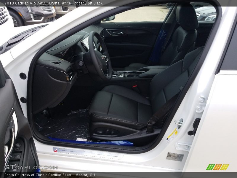 Crystal White Tricoat / Jet Black 2018 Cadillac ATS AWD
