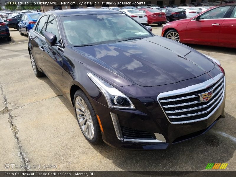 Midnight Sky Metallic / Jet Black/Jet Black Accents 2018 Cadillac CTS Luxury AWD