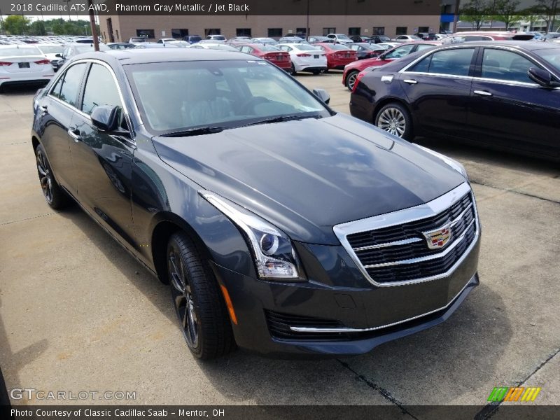 Phantom Gray Metallic / Jet Black 2018 Cadillac ATS AWD