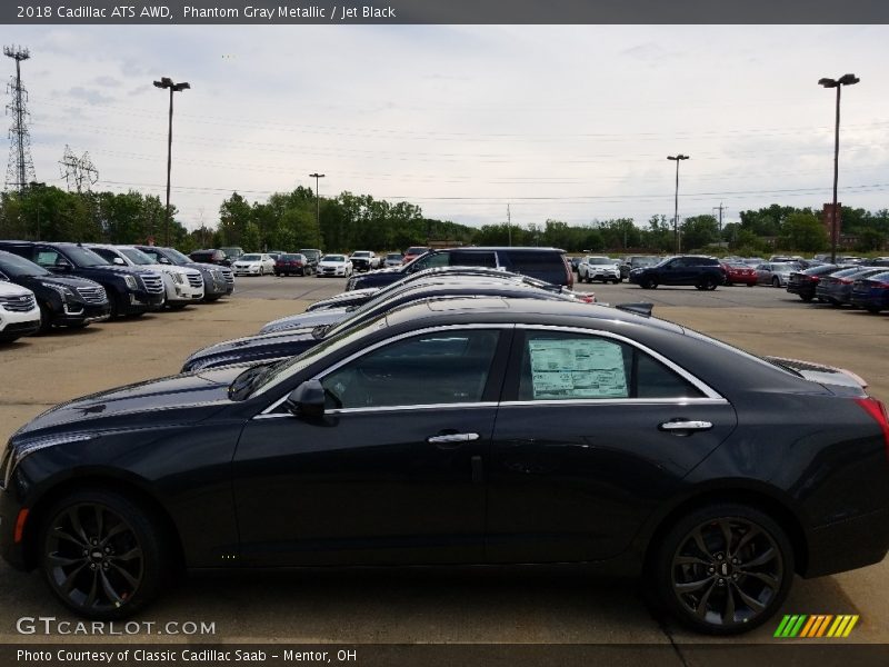 Phantom Gray Metallic / Jet Black 2018 Cadillac ATS AWD