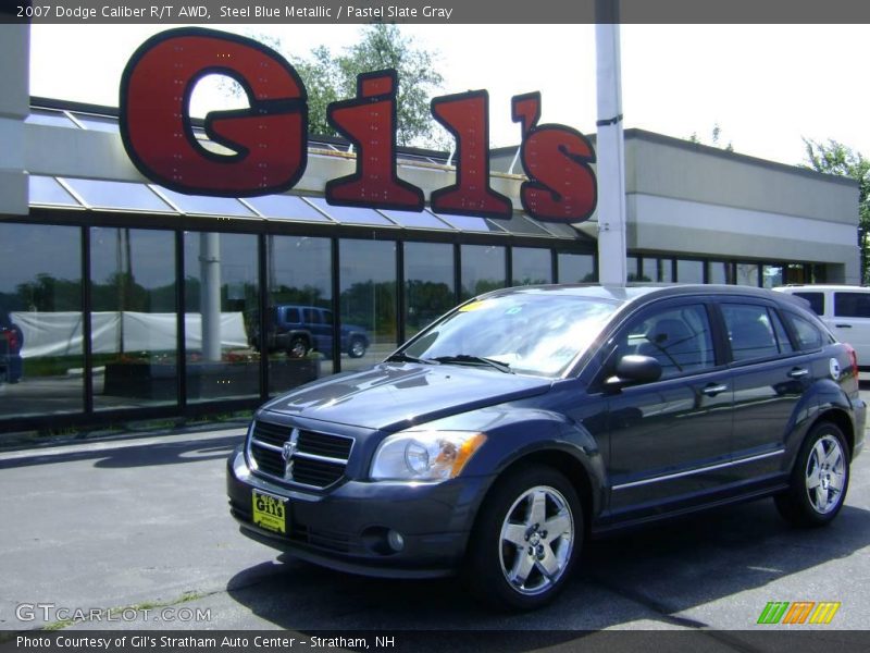 Steel Blue Metallic / Pastel Slate Gray 2007 Dodge Caliber R/T AWD
