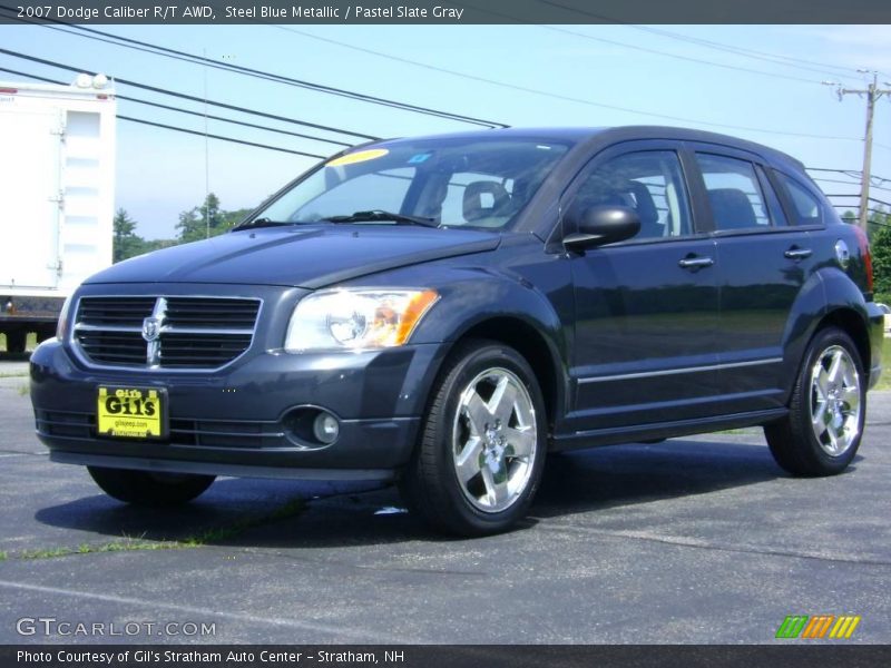 Steel Blue Metallic / Pastel Slate Gray 2007 Dodge Caliber R/T AWD