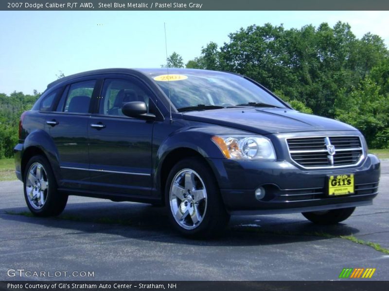 Steel Blue Metallic / Pastel Slate Gray 2007 Dodge Caliber R/T AWD