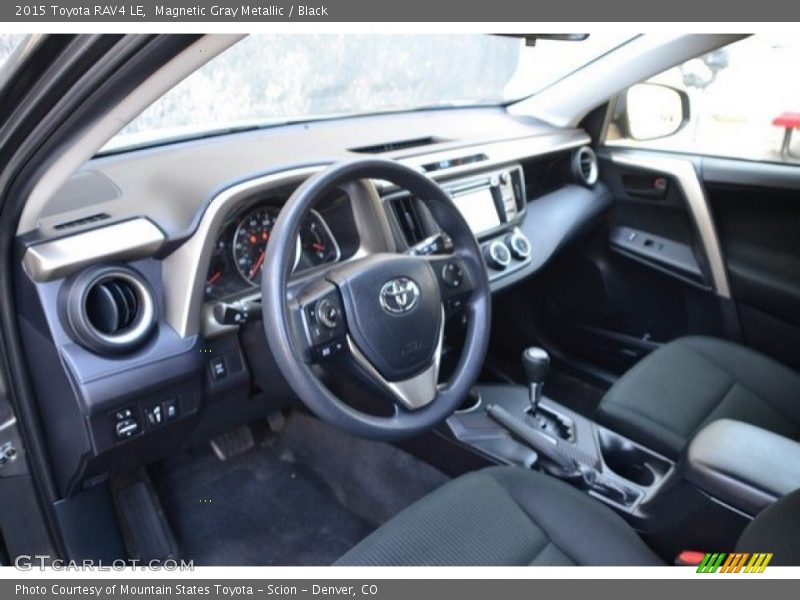 Magnetic Gray Metallic / Black 2015 Toyota RAV4 LE