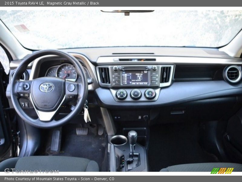 Magnetic Gray Metallic / Black 2015 Toyota RAV4 LE