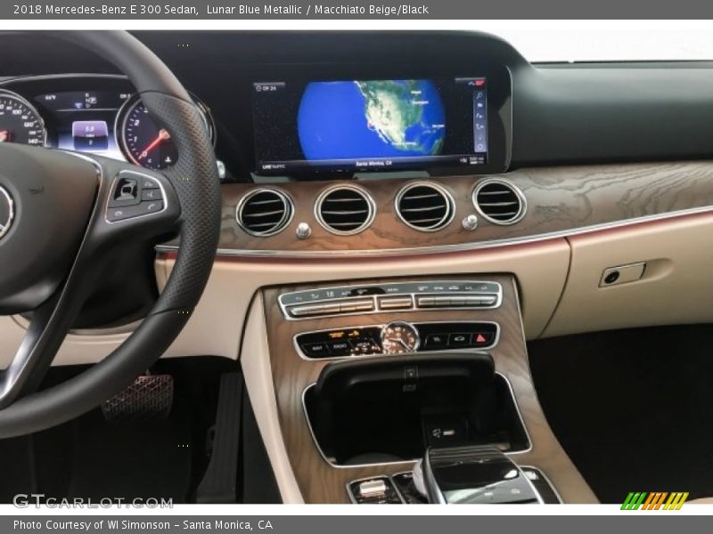 Lunar Blue Metallic / Macchiato Beige/Black 2018 Mercedes-Benz E 300 Sedan