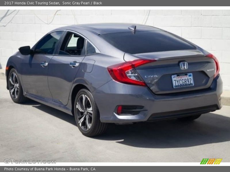 Sonic Gray Pearl / Black 2017 Honda Civic Touring Sedan