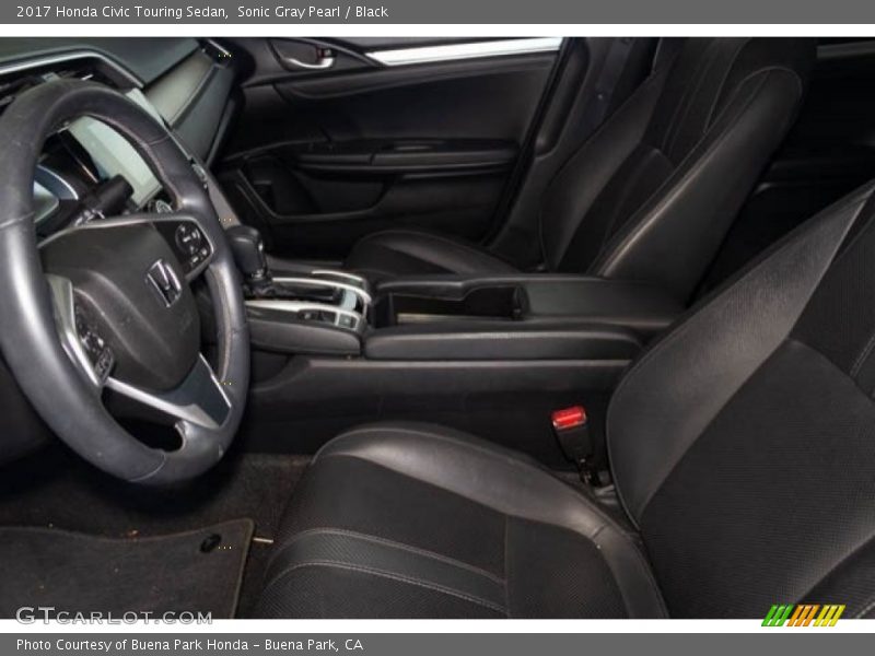 Sonic Gray Pearl / Black 2017 Honda Civic Touring Sedan