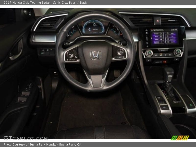 Sonic Gray Pearl / Black 2017 Honda Civic Touring Sedan