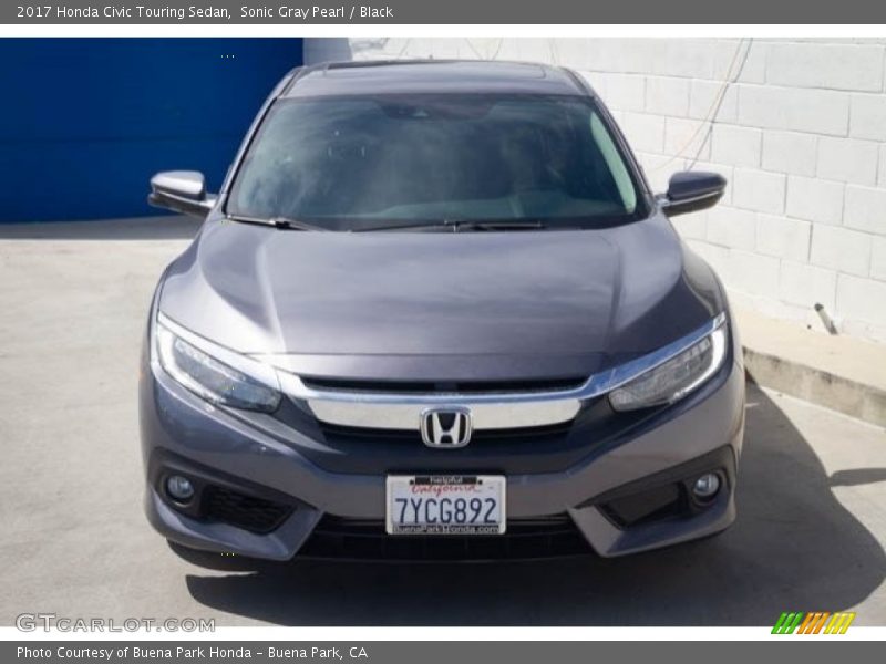 Sonic Gray Pearl / Black 2017 Honda Civic Touring Sedan