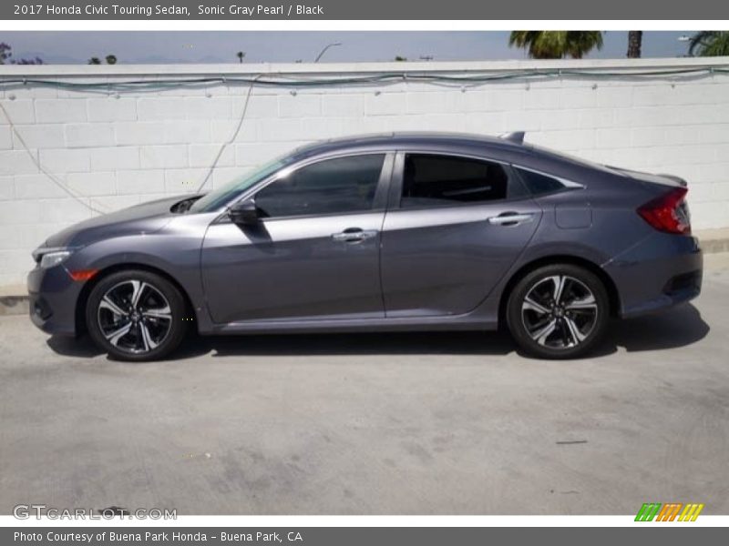 Sonic Gray Pearl / Black 2017 Honda Civic Touring Sedan