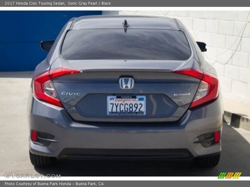 Sonic Gray Pearl / Black 2017 Honda Civic Touring Sedan