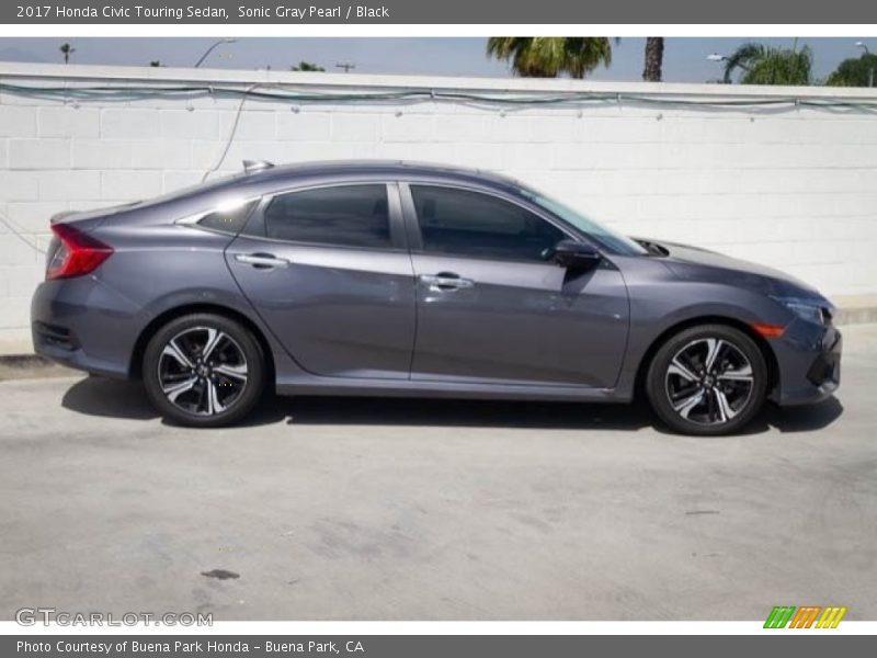 Sonic Gray Pearl / Black 2017 Honda Civic Touring Sedan