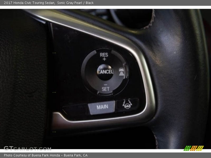 Sonic Gray Pearl / Black 2017 Honda Civic Touring Sedan