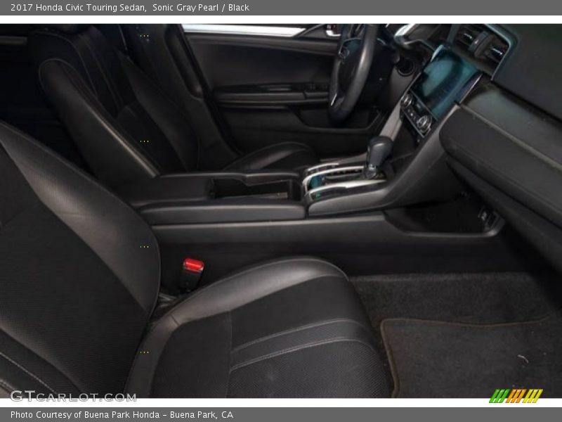 Sonic Gray Pearl / Black 2017 Honda Civic Touring Sedan