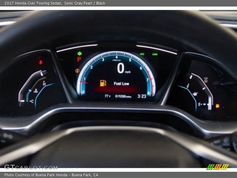 Sonic Gray Pearl / Black 2017 Honda Civic Touring Sedan