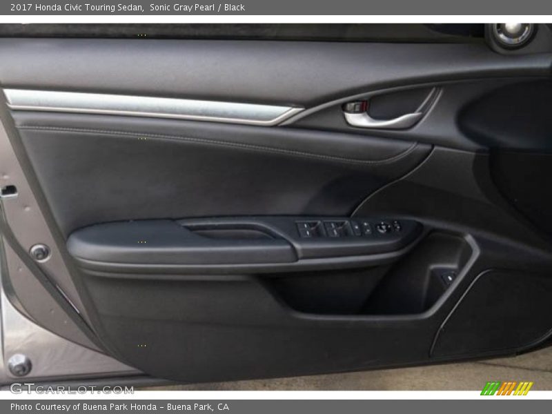 Sonic Gray Pearl / Black 2017 Honda Civic Touring Sedan