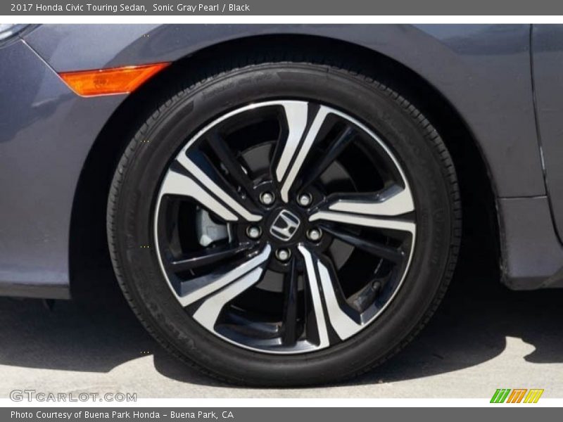 Sonic Gray Pearl / Black 2017 Honda Civic Touring Sedan