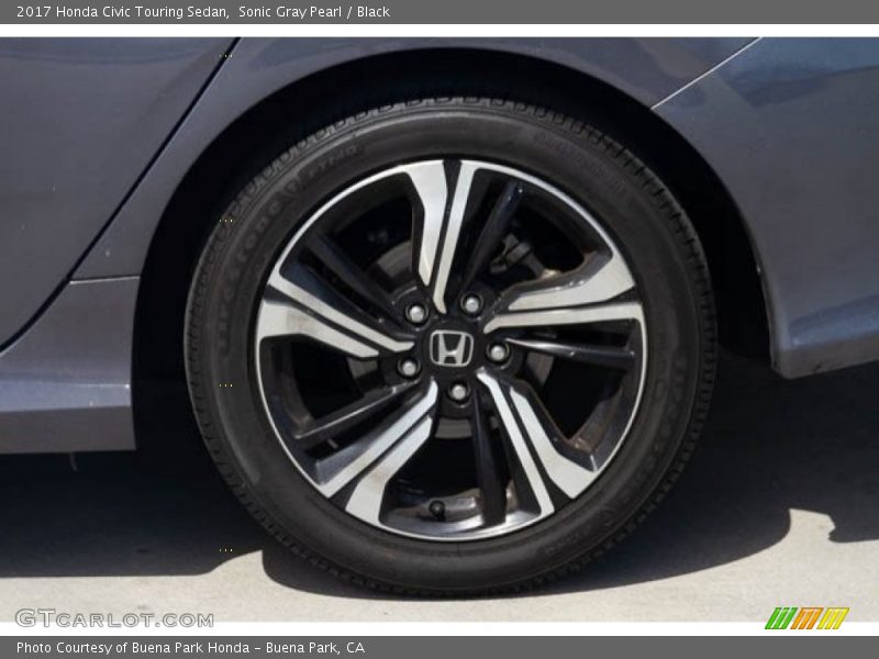 Sonic Gray Pearl / Black 2017 Honda Civic Touring Sedan