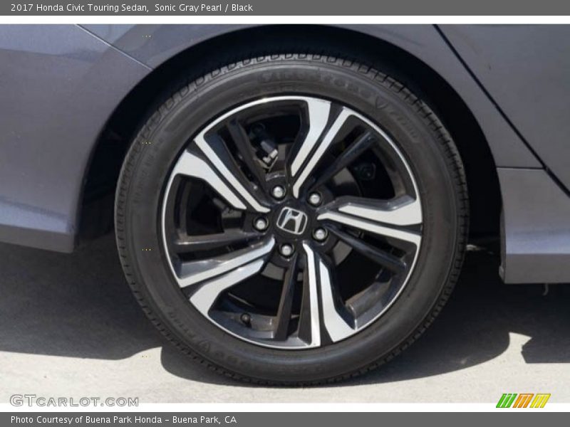 Sonic Gray Pearl / Black 2017 Honda Civic Touring Sedan