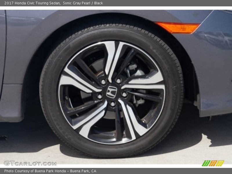 Sonic Gray Pearl / Black 2017 Honda Civic Touring Sedan